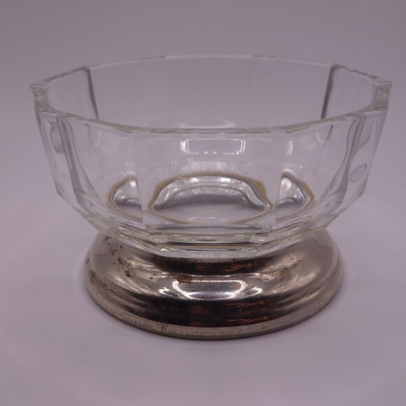Two(2) Glass Bowls with Metal Base - Picture 3 of 16